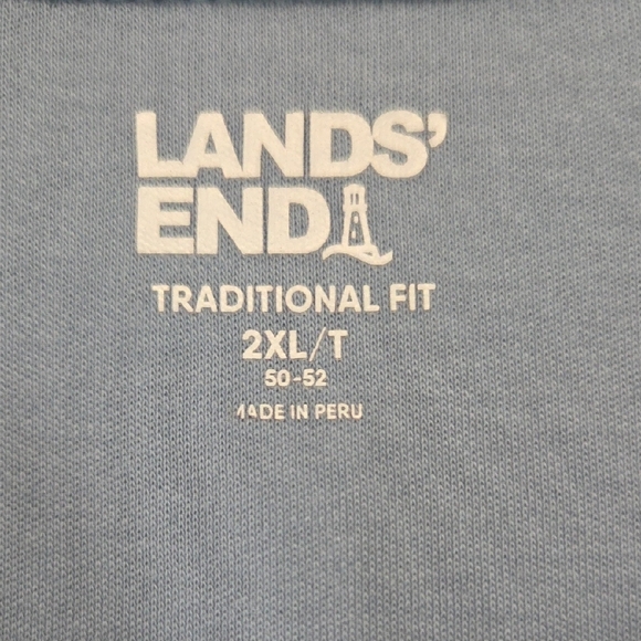 Lands' End Men's Polo Shirt - Soft Blue - Picture 3 of 7